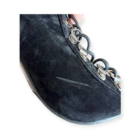 Chase & Chloe shoes boots tie front heels open toe Size 6 - Picture 7 of 11